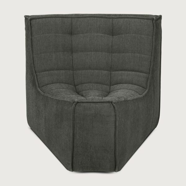 Canapé N701 - module d'angle arrondi à 45°- tissu éco moss - 83 x 99 x H 76 cm - Ethnicraft