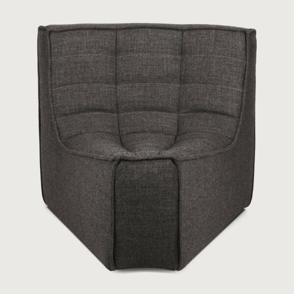 Canapé N701 - module d'angle arrondi à 45° - gris foncé - 83 x 99 x H 76 cm - Ethnicraft