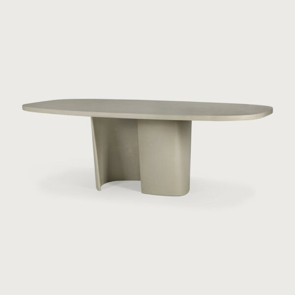 Table de jardin Canyon - Forme ovale - 230x115x76 cm - Béton vernis gris clair - Ethnicraft